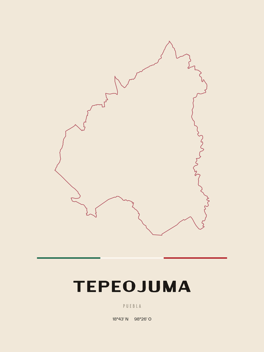 Framed poster of Tepeojuma, Puebla.