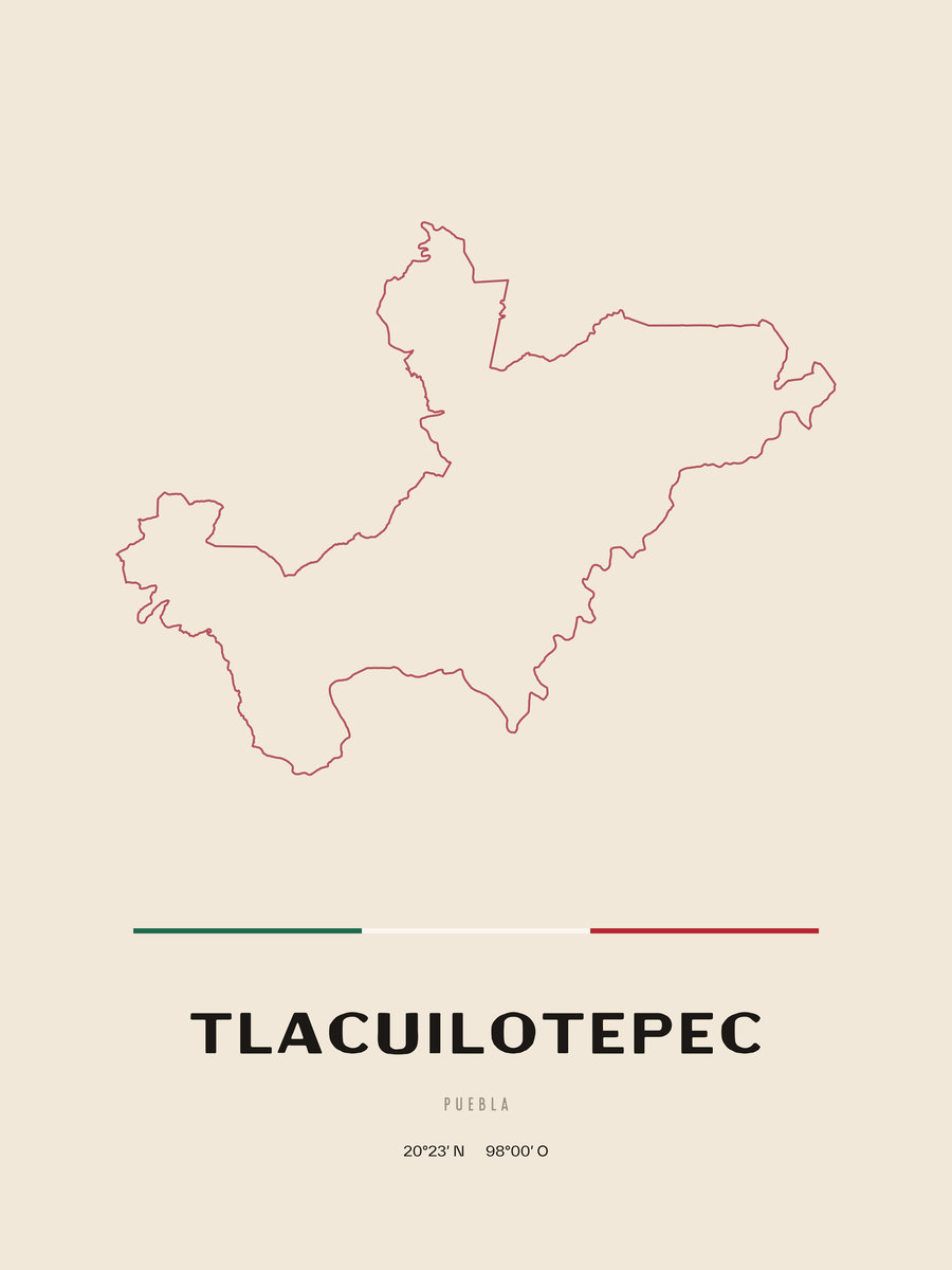 Framed poster of Tlacuilotepec, Puebla.