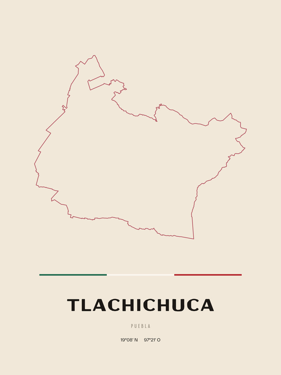 Framed poster of Tlachichuca, Puebla.