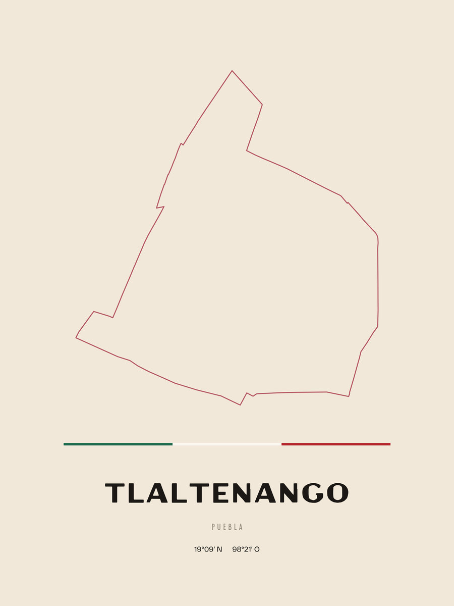 Framed poster of Tlaltenango, Puebla.