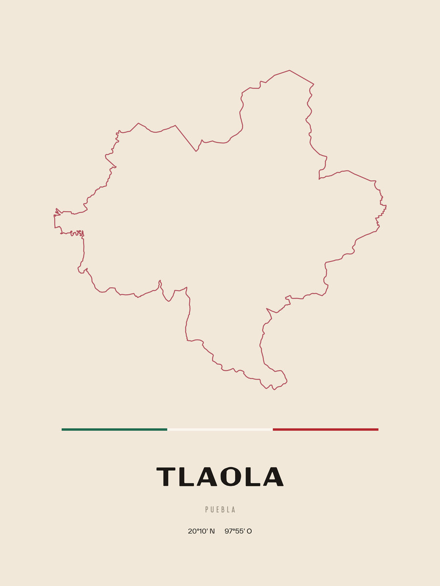 Framed poster of Tlaola, Puebla.