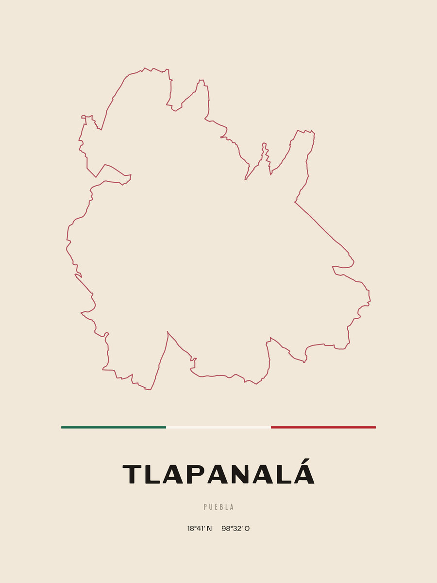 Framed poster of Tlapanalá, Puebla.