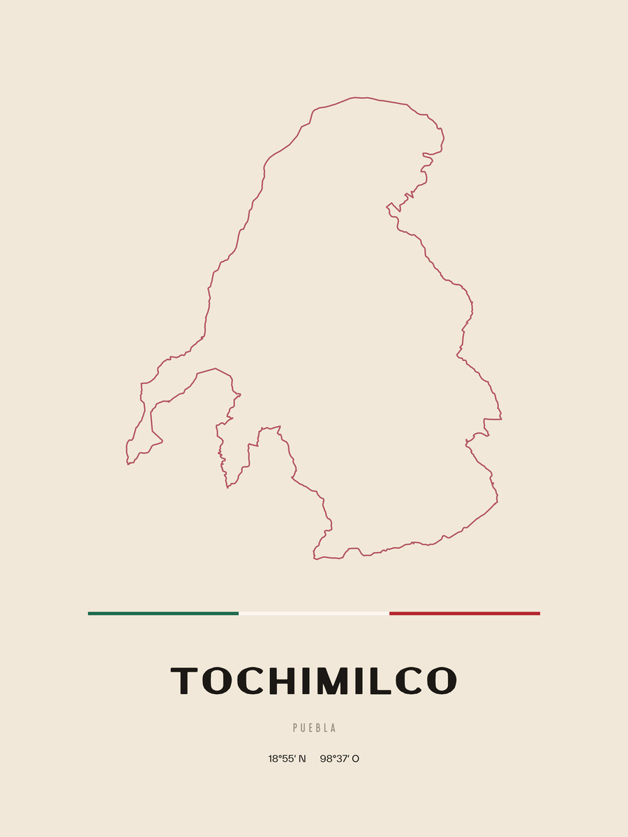 Framed poster of Tochimilco, Puebla.
