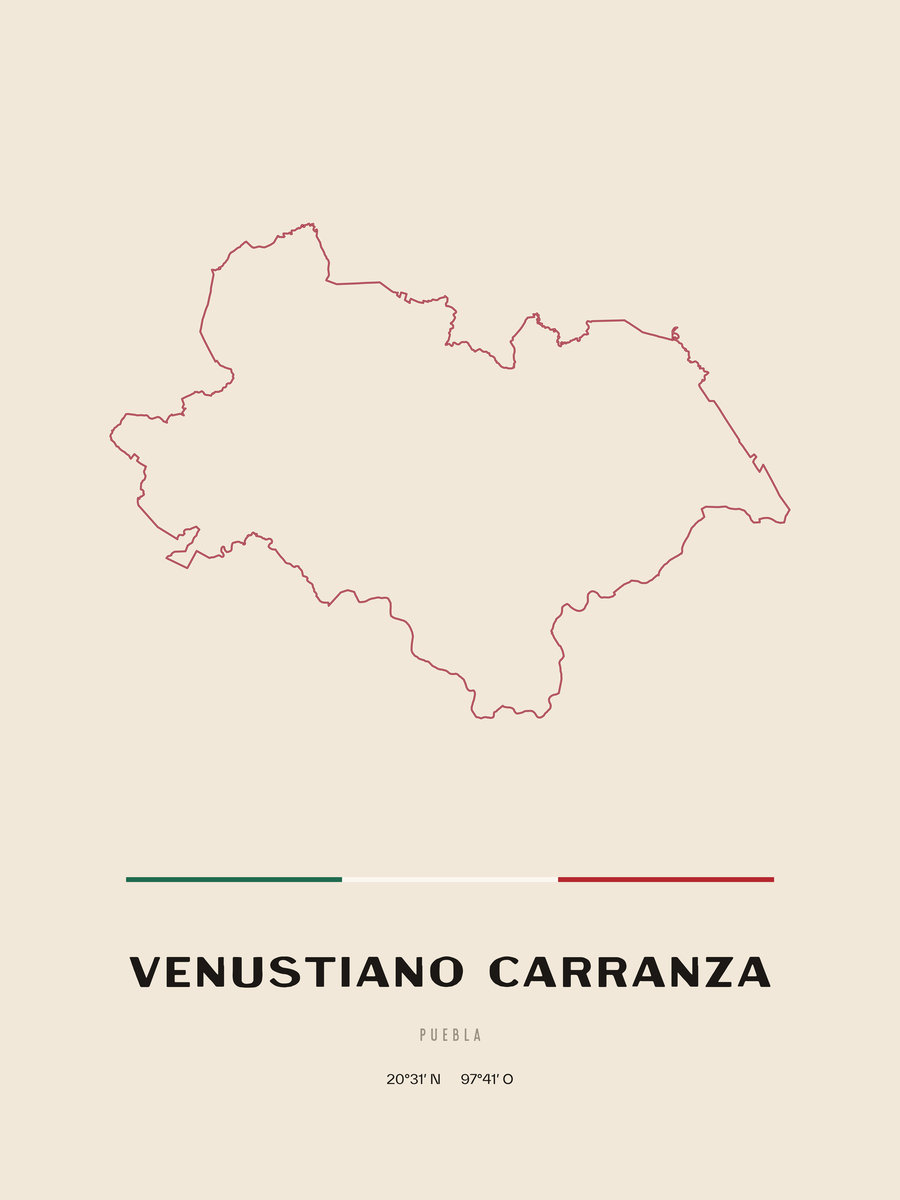 Framed poster of Venustiano Carranza, Puebla.