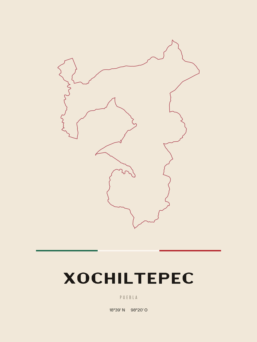 Framed poster of Xochiltepec, Puebla.
