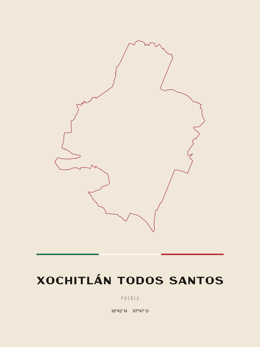 Framed poster of Xochitlán Todos Santos, Puebla.