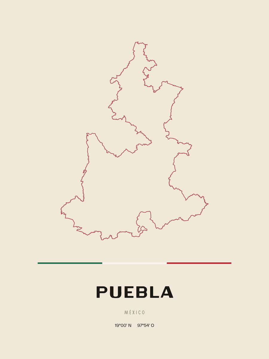 Framed poster of Puebla.