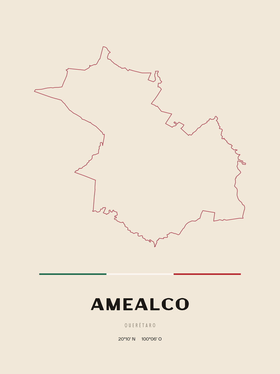 Framed poster of Amealco, Querétaro.