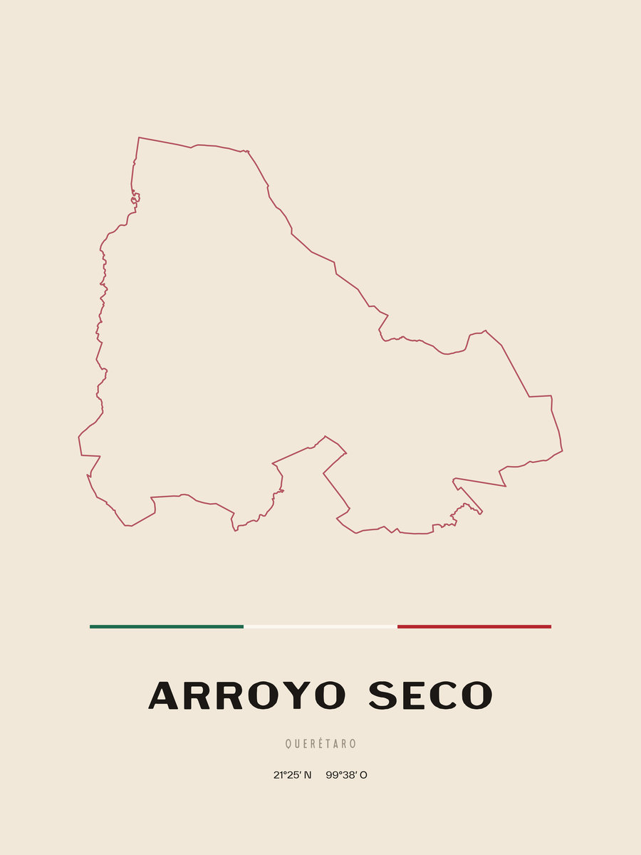 Framed poster of Arroyo Seco, Querétaro.