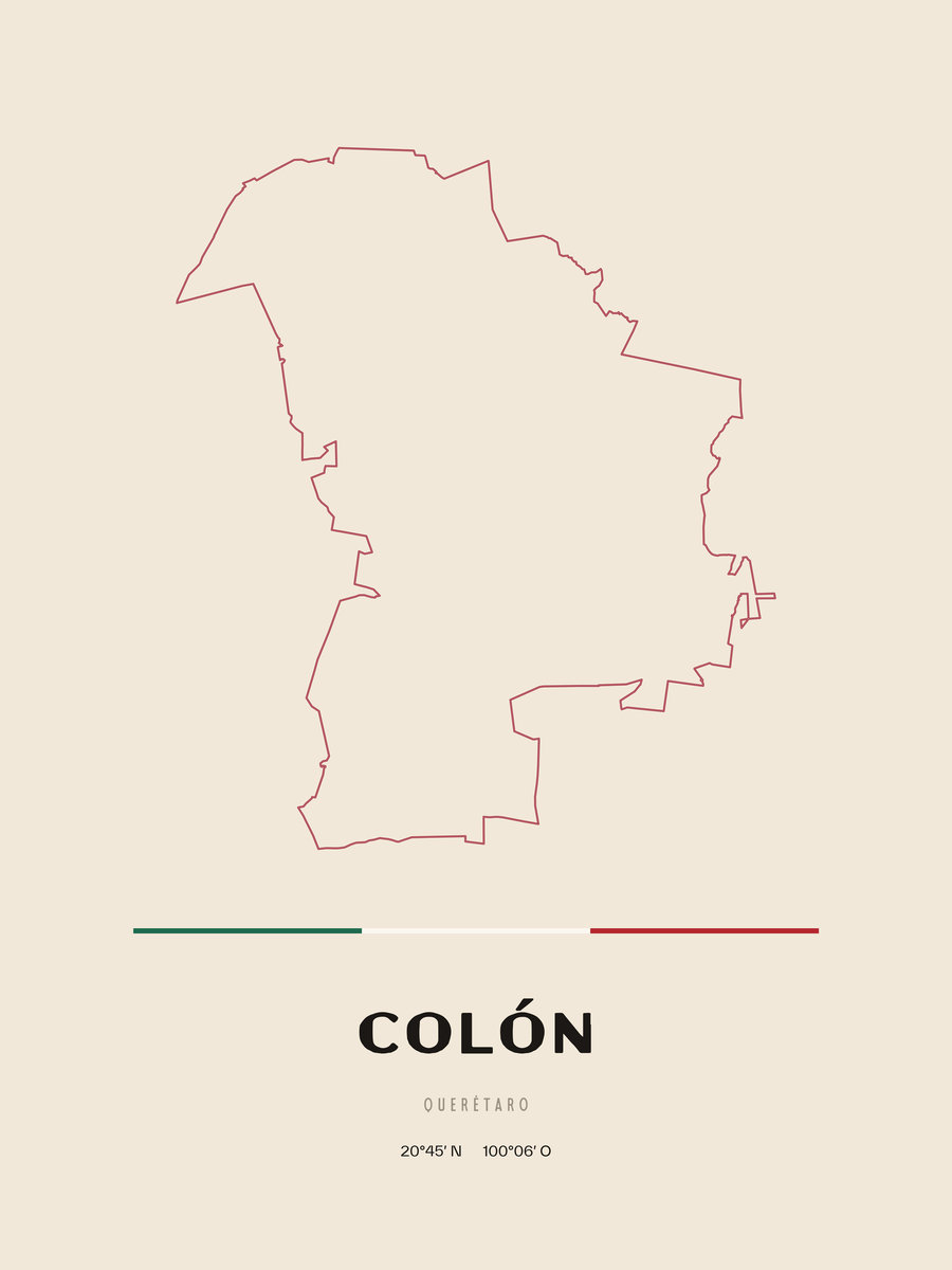Framed poster of Colón, Querétaro.