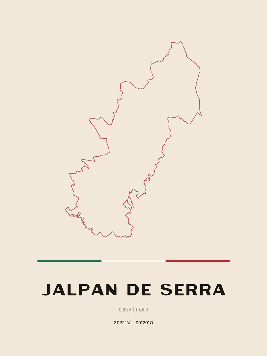Framed poster of Jalpan de Serra, Querétaro.