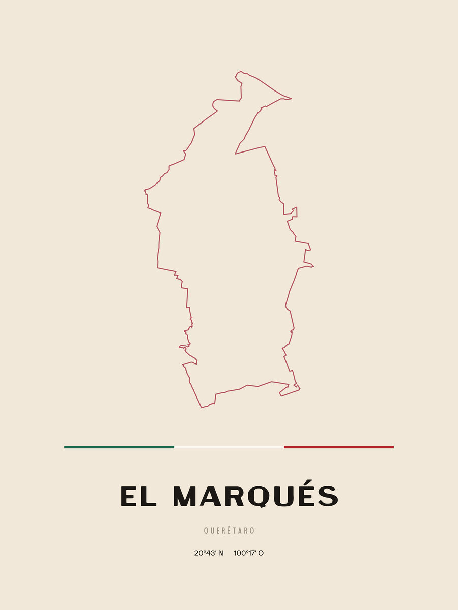 Framed poster of El Marqués, Querétaro.