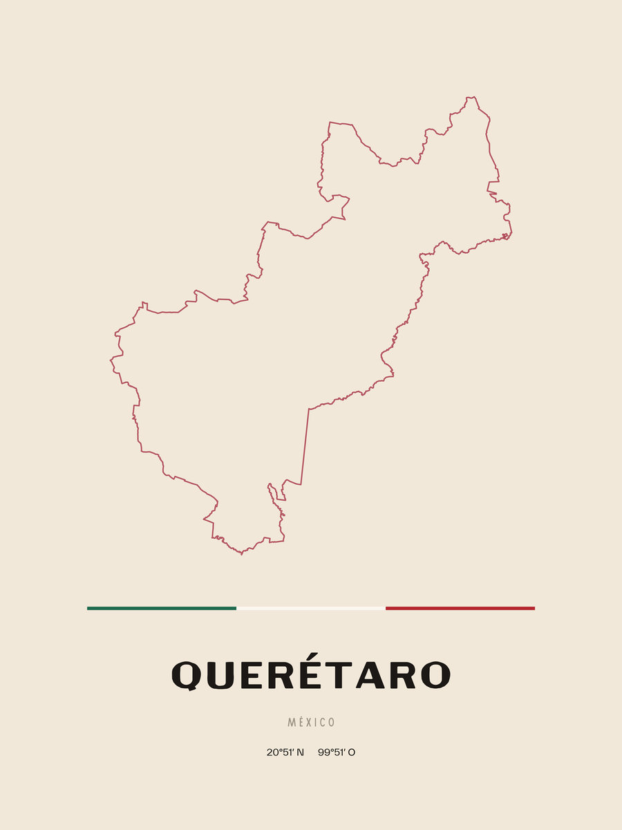 Framed poster of Querétaro.