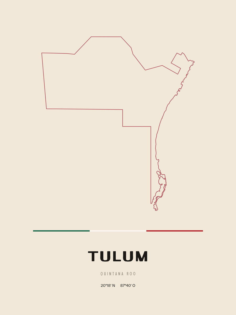 Framed poster of Tulum, Quintana Roo.
