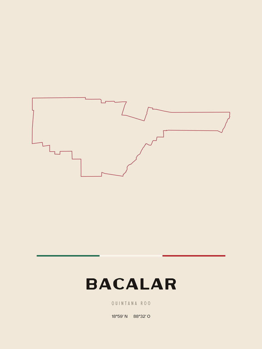 Framed poster of Bacalar, Quintana Roo.