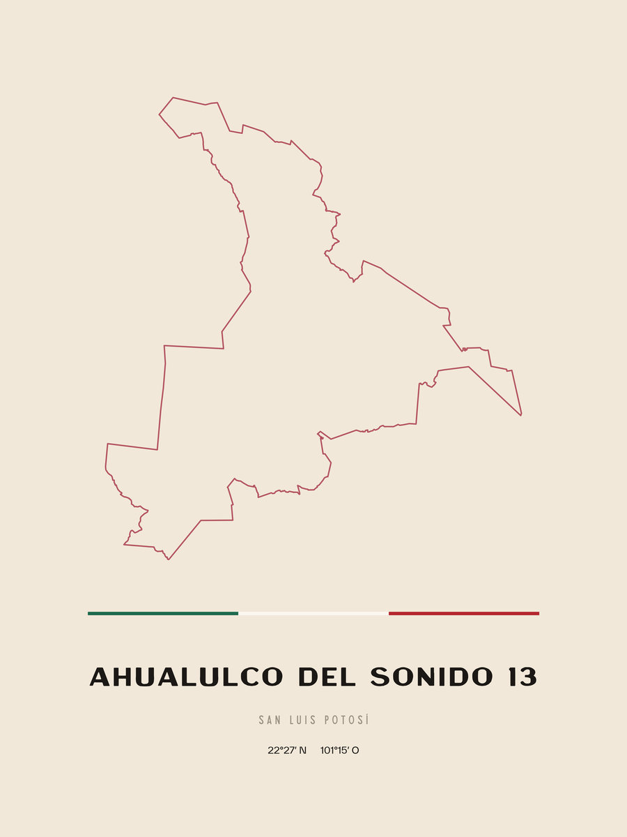 Framed poster of Ahualulco del Sonido 13, San Luis Potosí.
