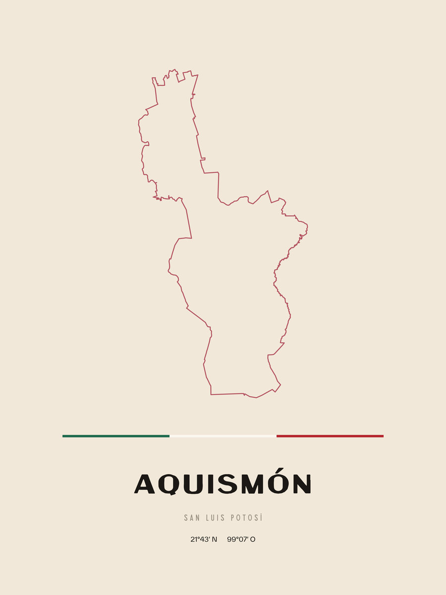 Framed poster of Aquismón, San Luis Potosí.