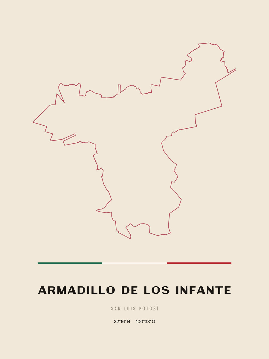 Framed poster of Armadillo de los Infante, San Luis Potosí.
