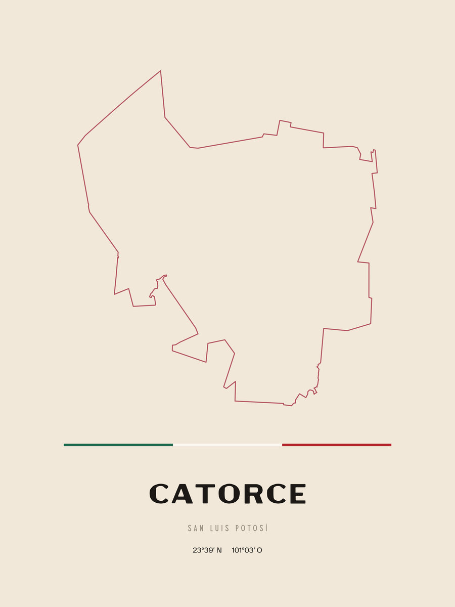Framed poster of Catorce, San Luis Potosí.