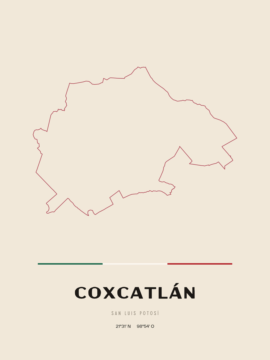 Framed poster of Coxcatlán, San Luis Potosí.