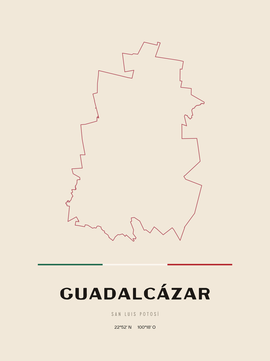 Framed poster of Guadalcázar, San Luis Potosí.