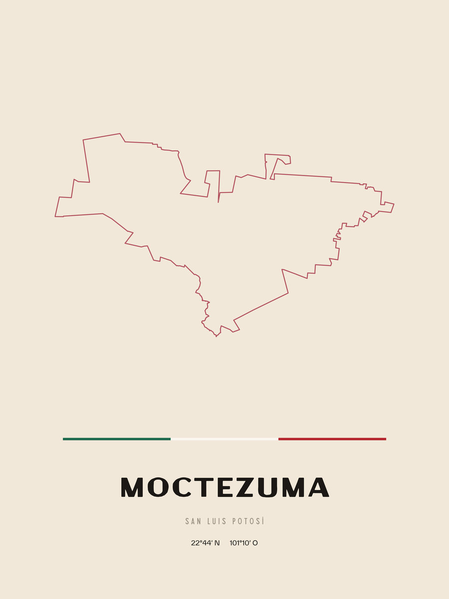 Framed poster of Moctezuma, San Luis Potosí.