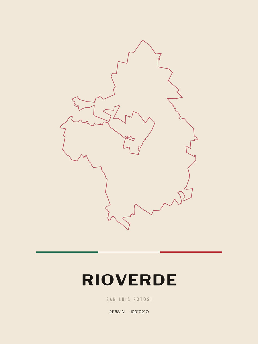 Framed poster of Rioverde, San Luis Potosí.