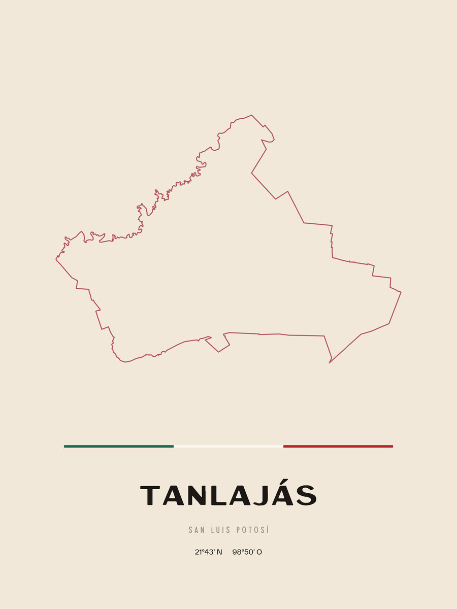 Framed poster of Tanlajás, San Luis Potosí.
