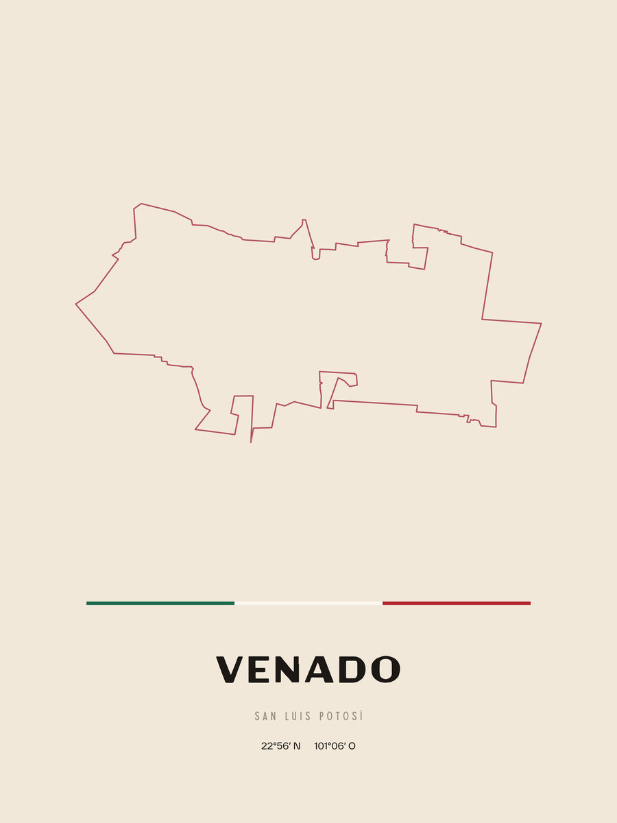 Framed poster of Venado, San Luis Potosí.