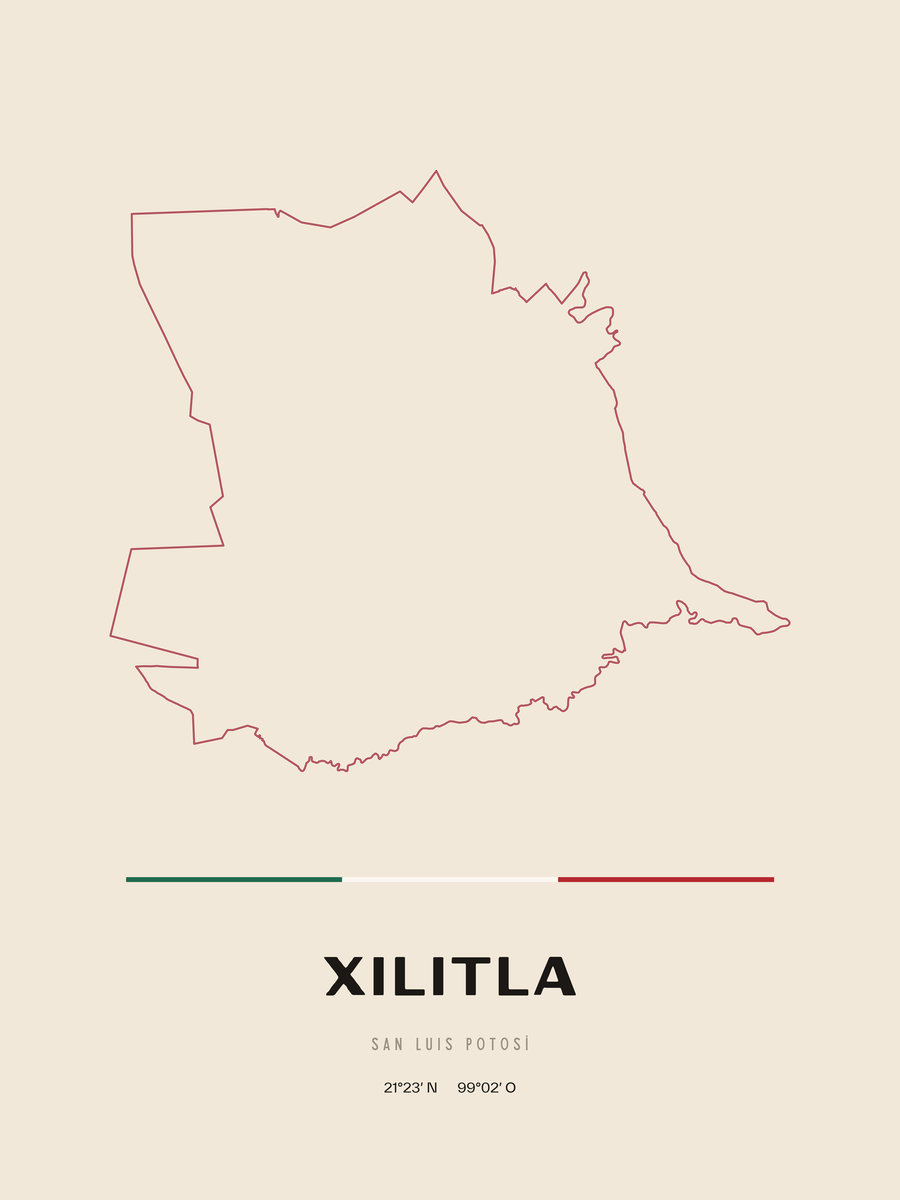 Framed poster of Xilitla, San Luis Potosí.