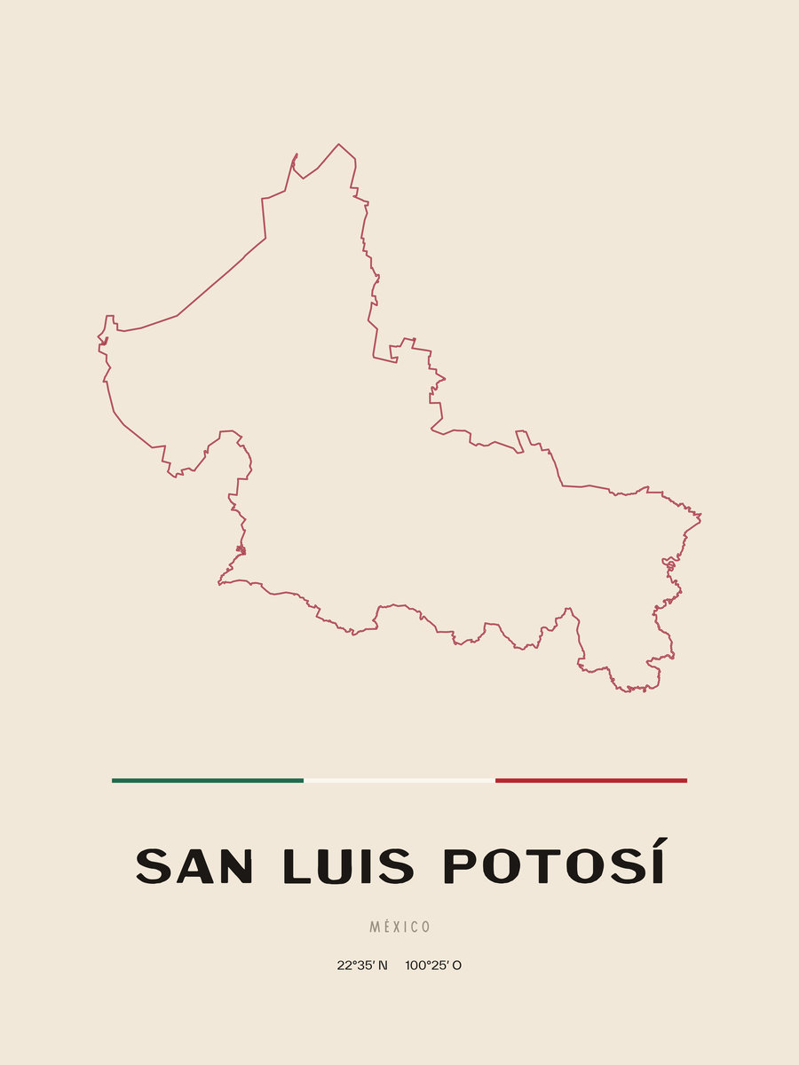 Framed poster of San Luis Potosí.