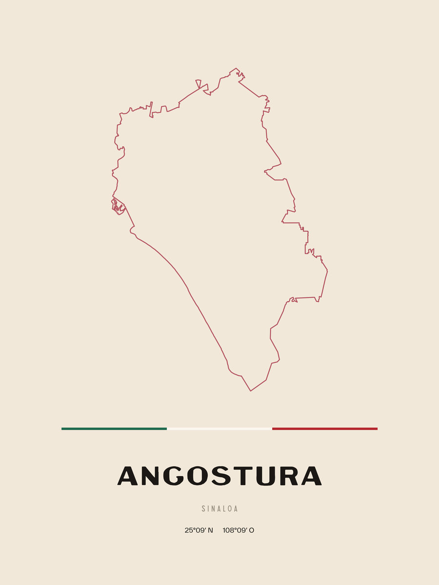 Framed poster of Angostura, Sinaloa.