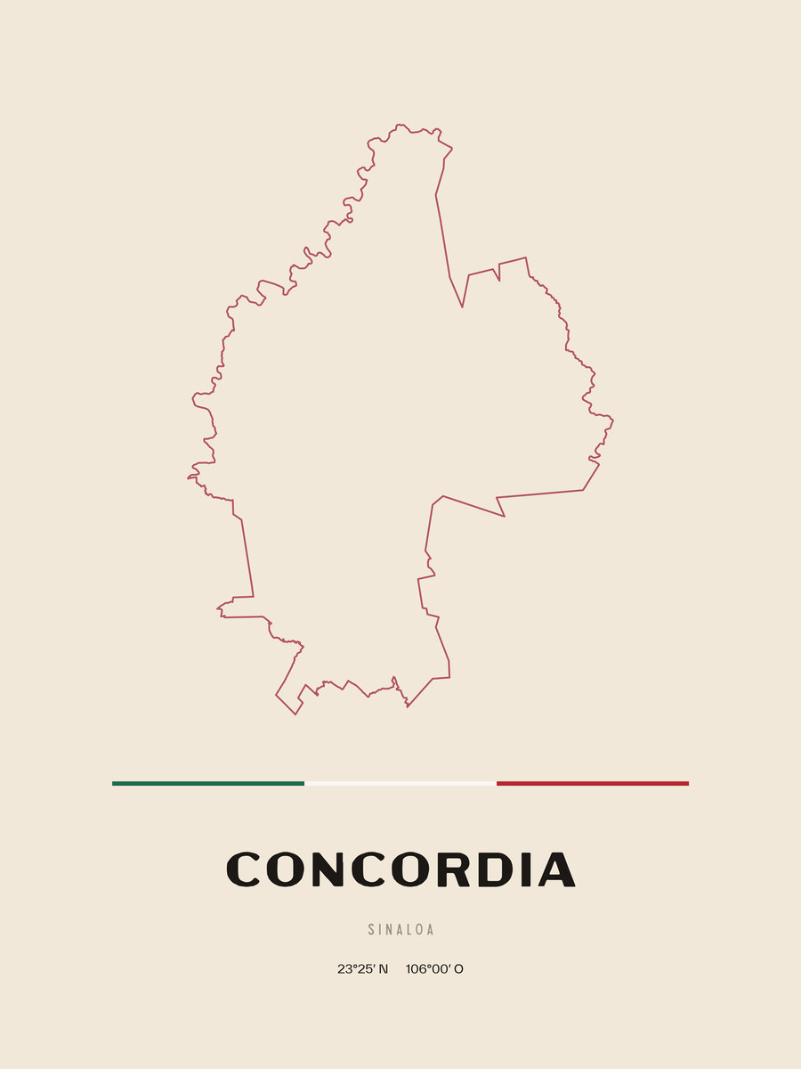 Framed poster of Concordia, Sinaloa.
