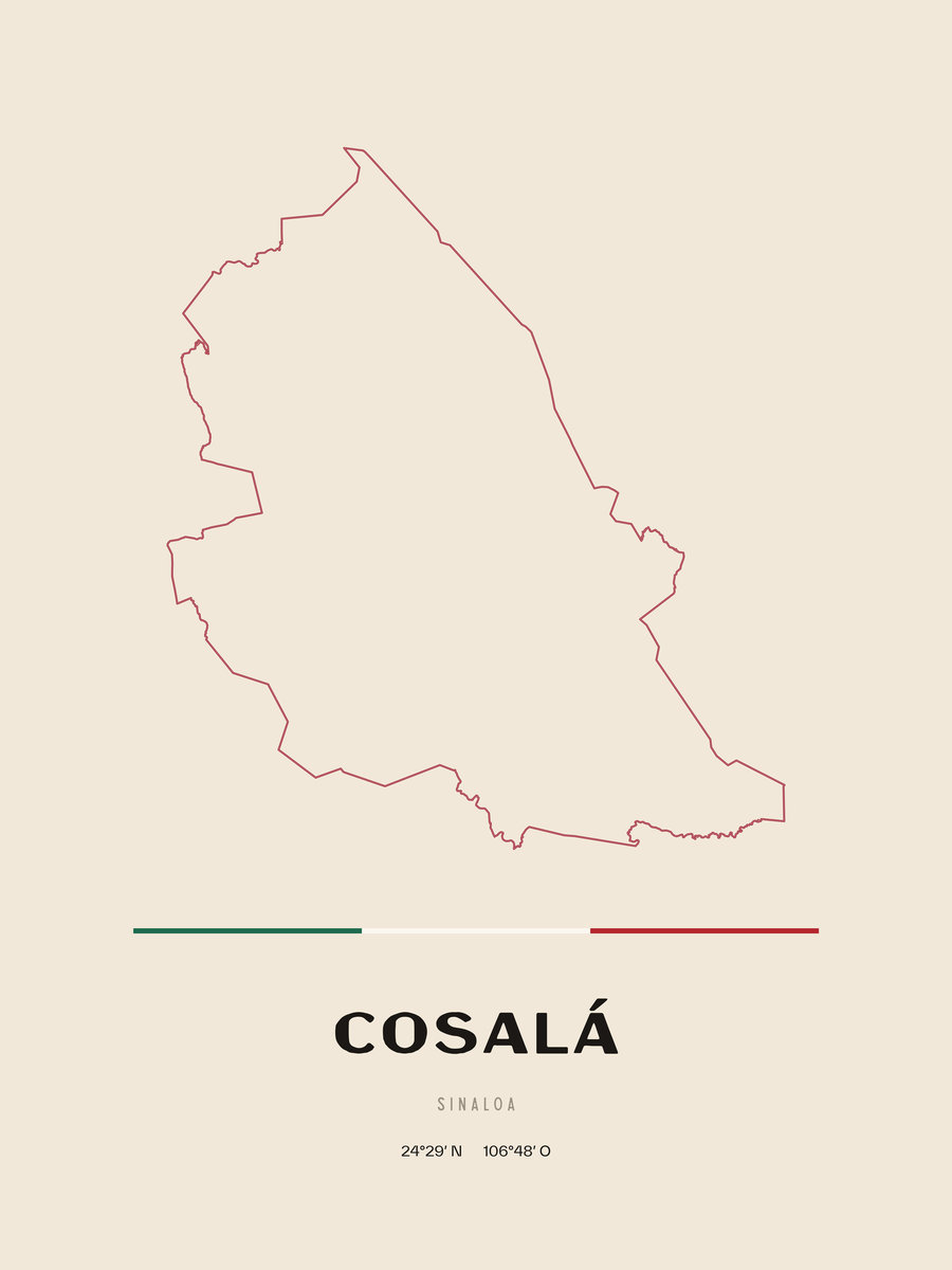 Framed poster of Cosalá, Sinaloa.