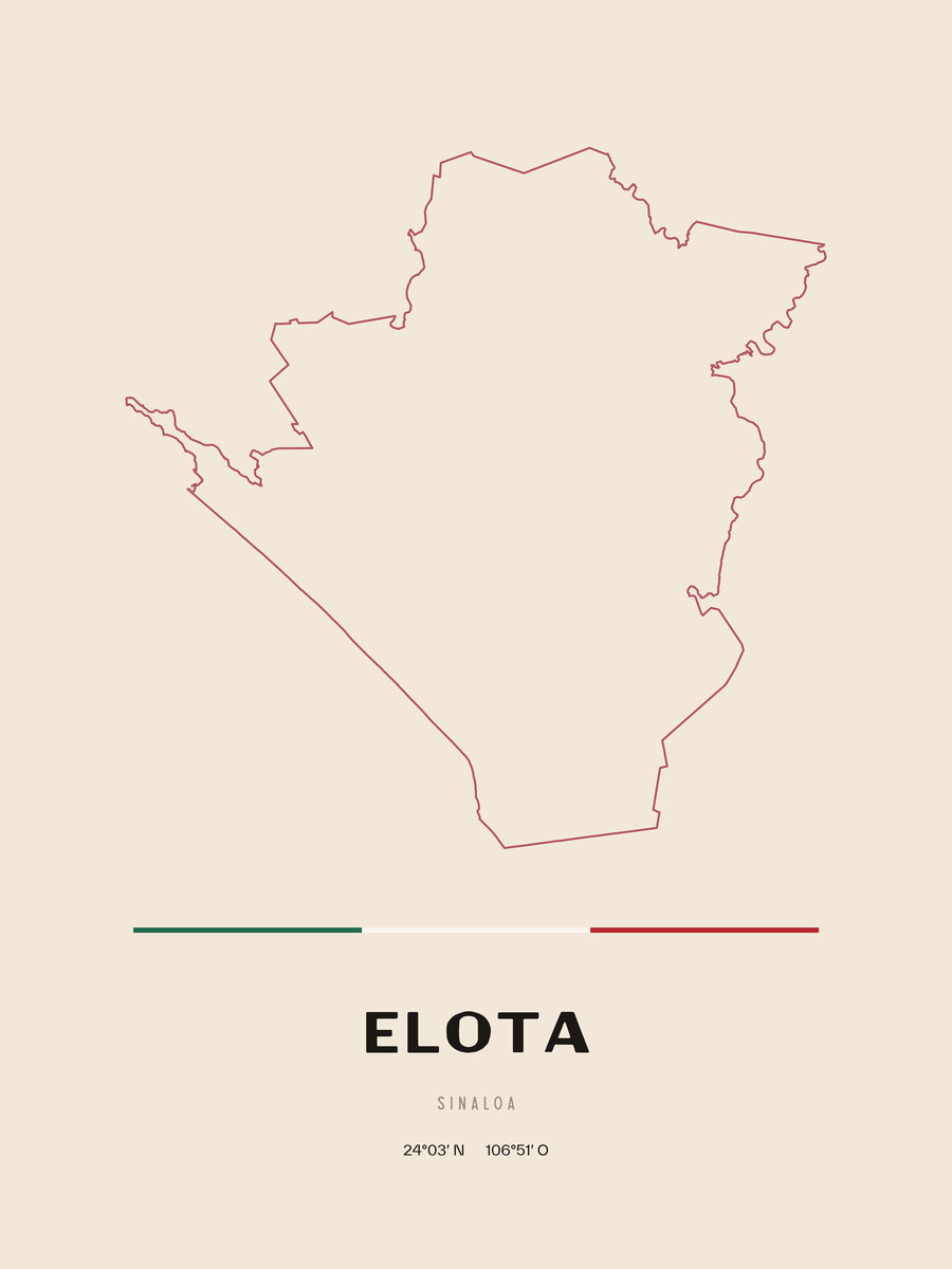 Framed poster of Elota, Sinaloa.