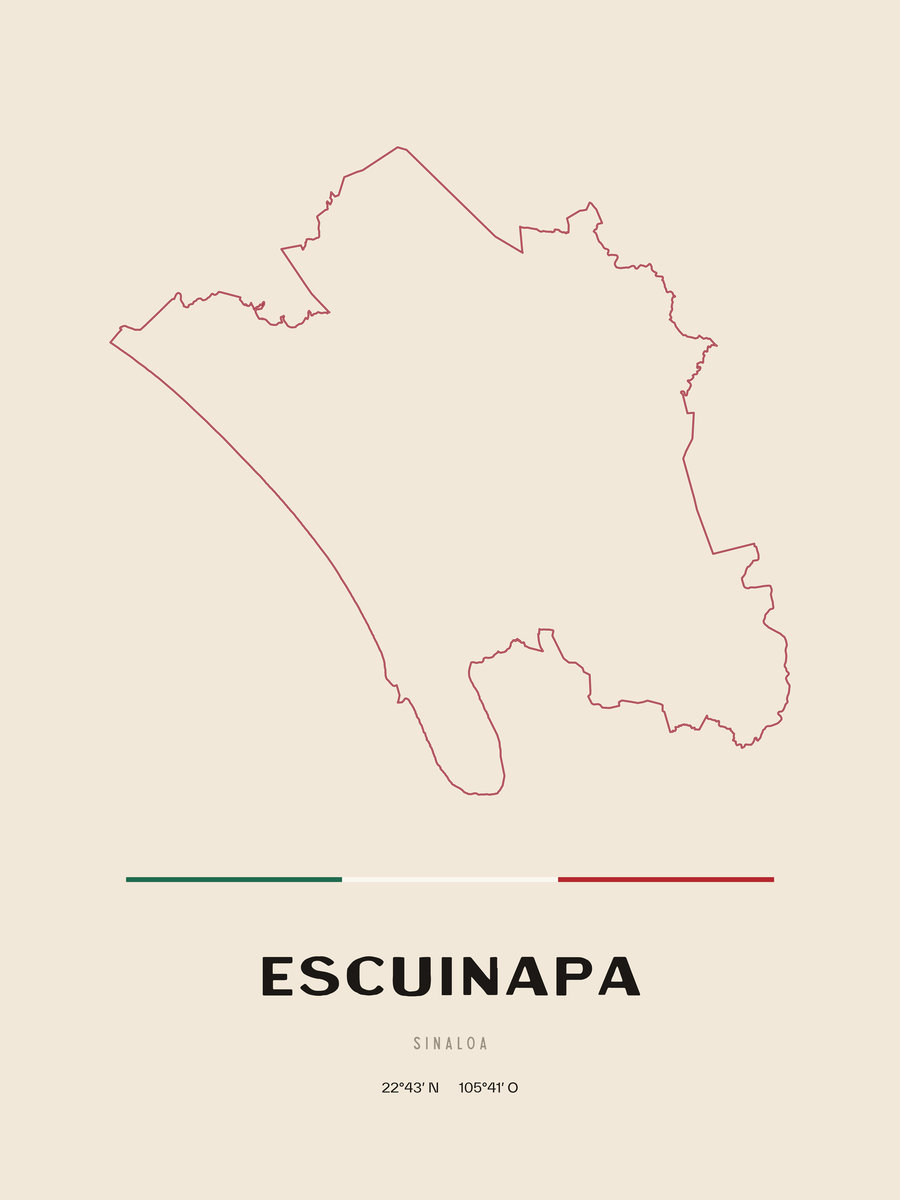 Framed poster of Escuinapa, Sinaloa.