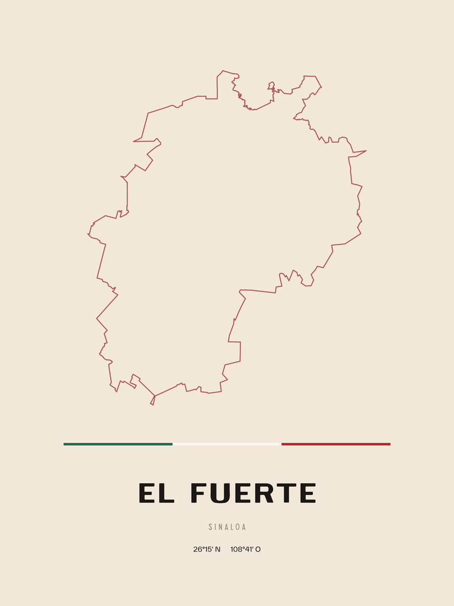 Framed poster of El Fuerte, Sinaloa.