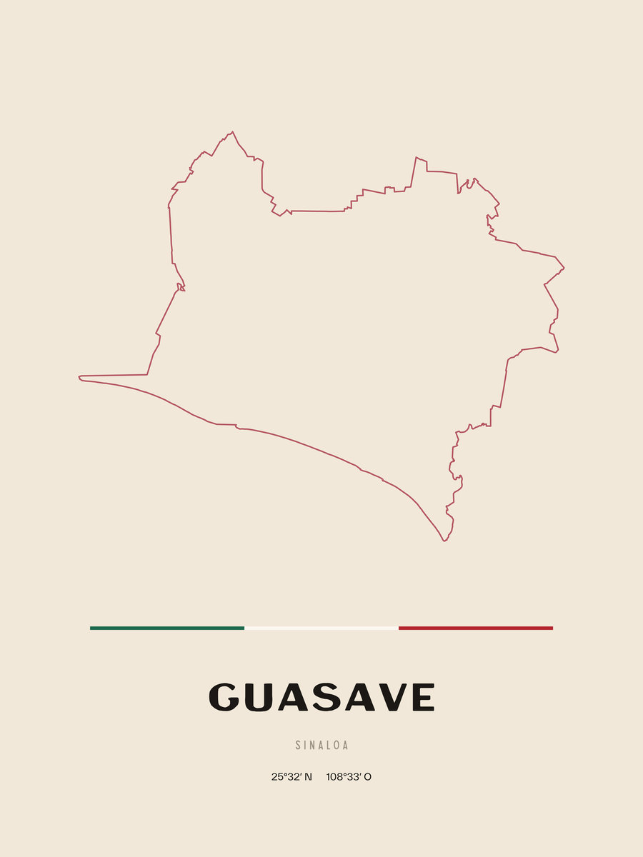 Framed poster of Guasave, Sinaloa.