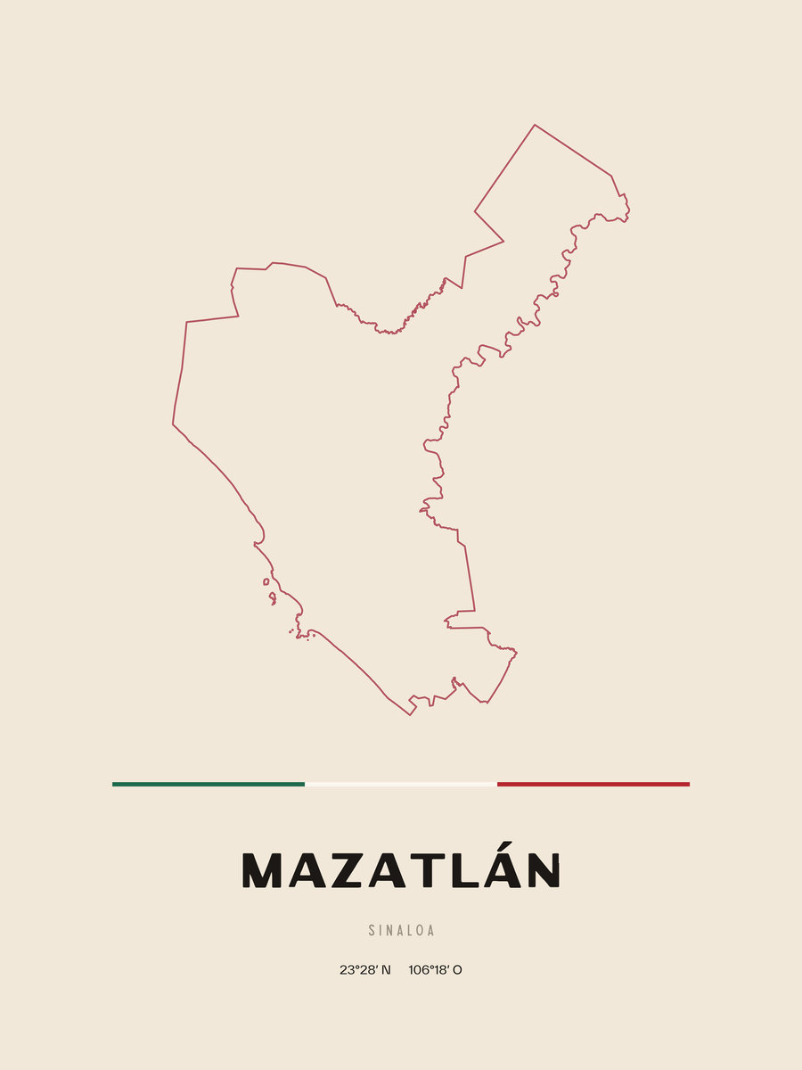 Framed poster of Mazatlán, Sinaloa.