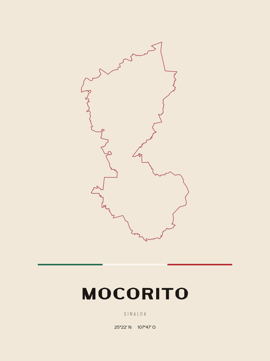 Framed poster of Mocorito, Sinaloa.
