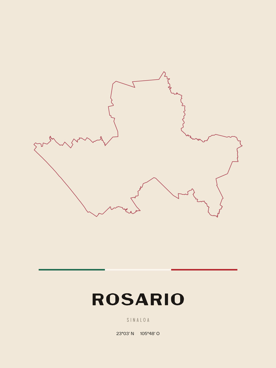 Framed poster of Rosario, Sinaloa.