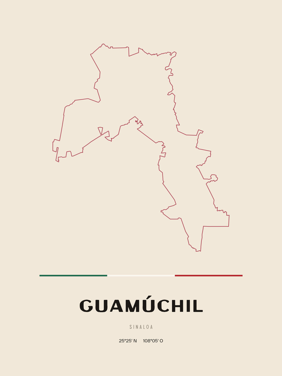 Framed poster of Guamúchil, Sinaloa.