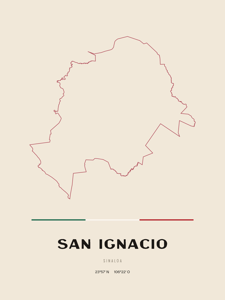 Framed poster of San Ignacio, Sinaloa.