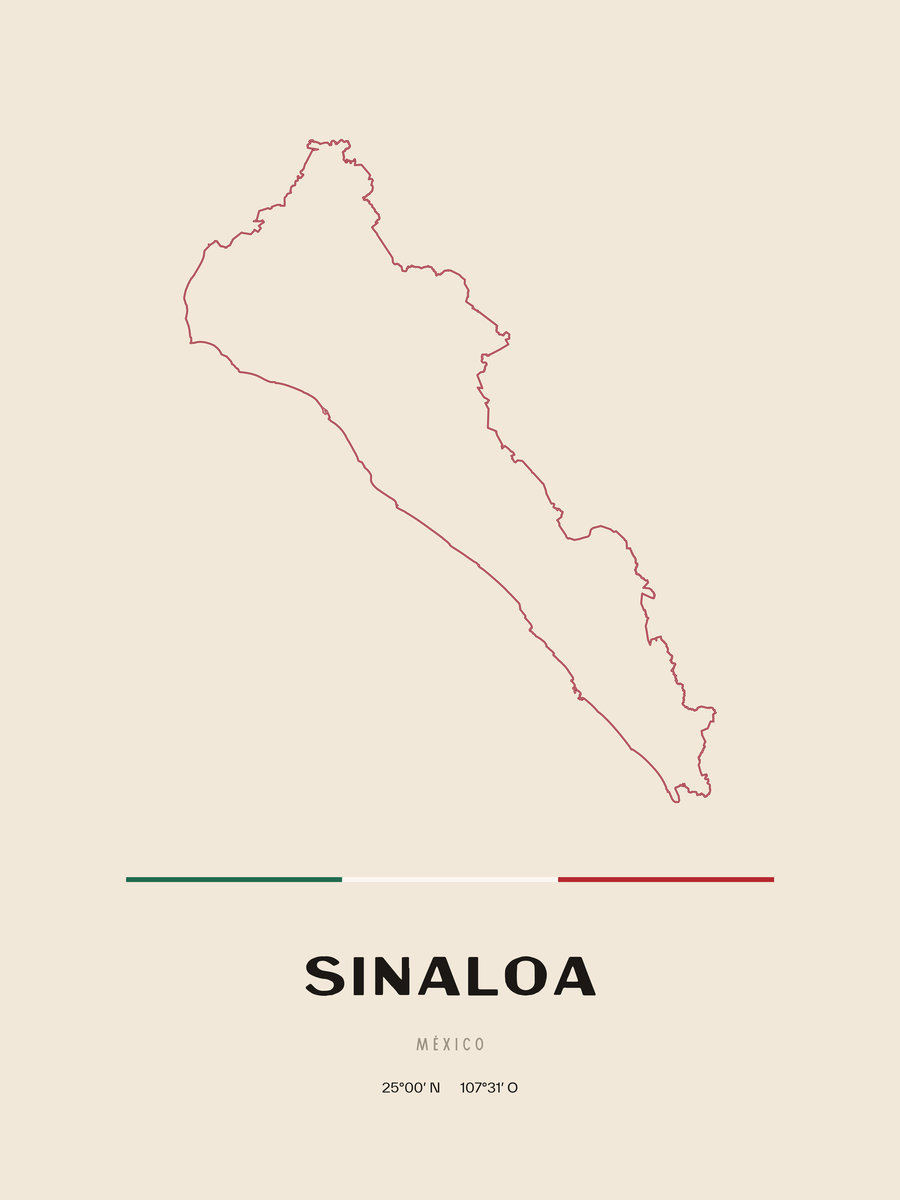 Framed poster of Sinaloa.