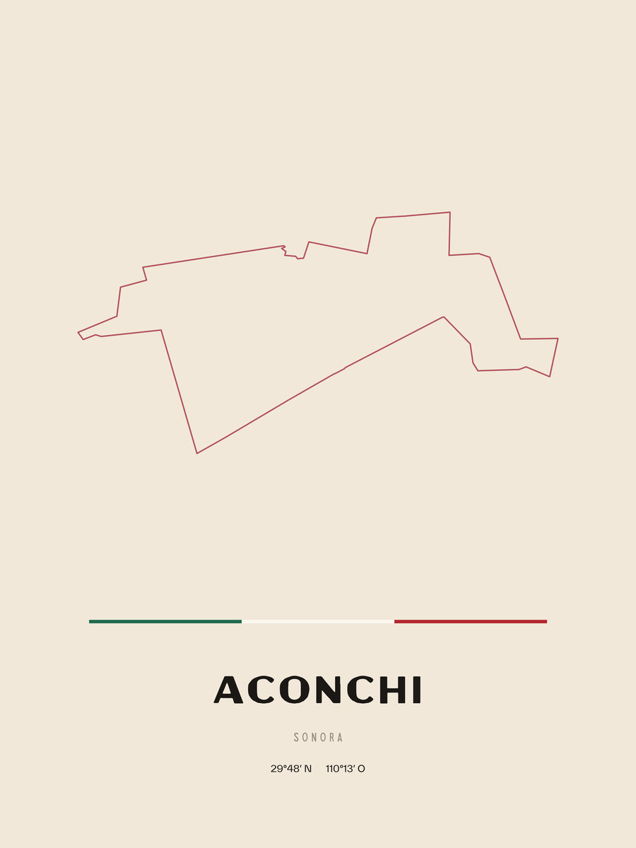 Framed poster of Aconchi, Sonora.