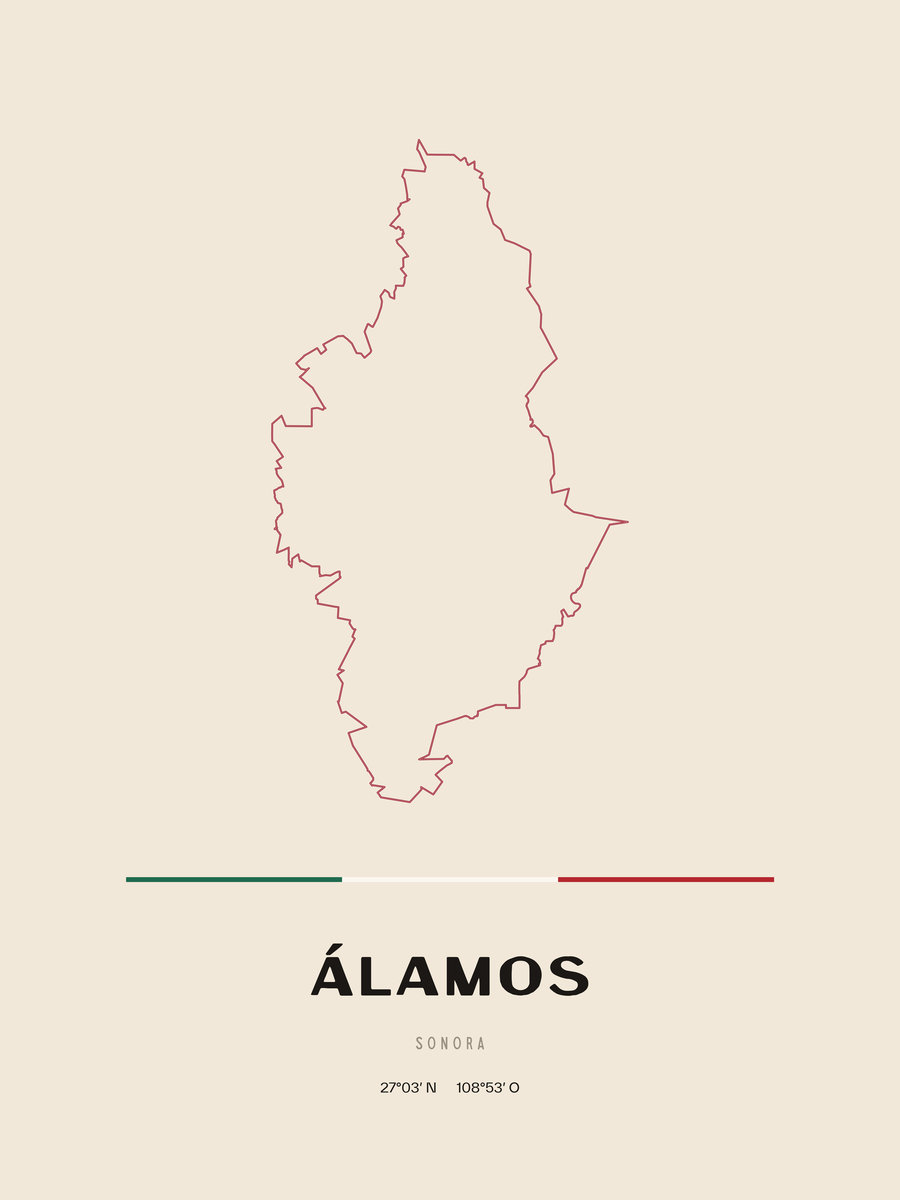 Framed poster of Álamos, Sonora.