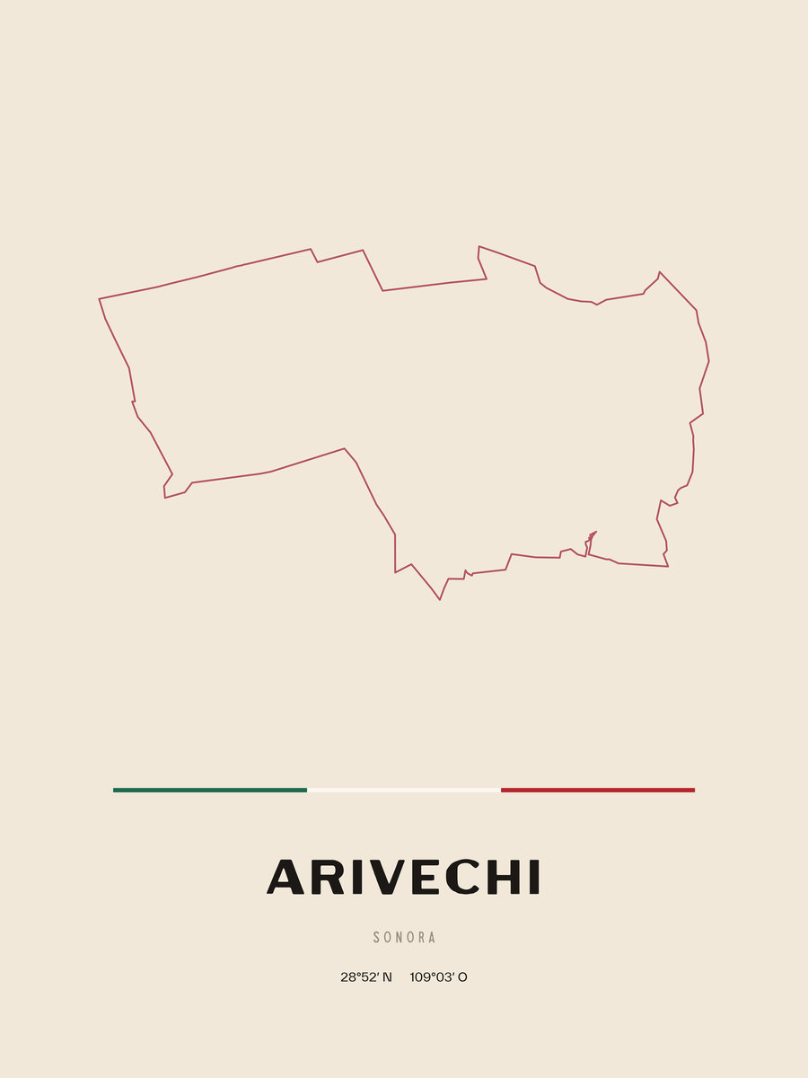 Framed poster of Arivechi, Sonora.