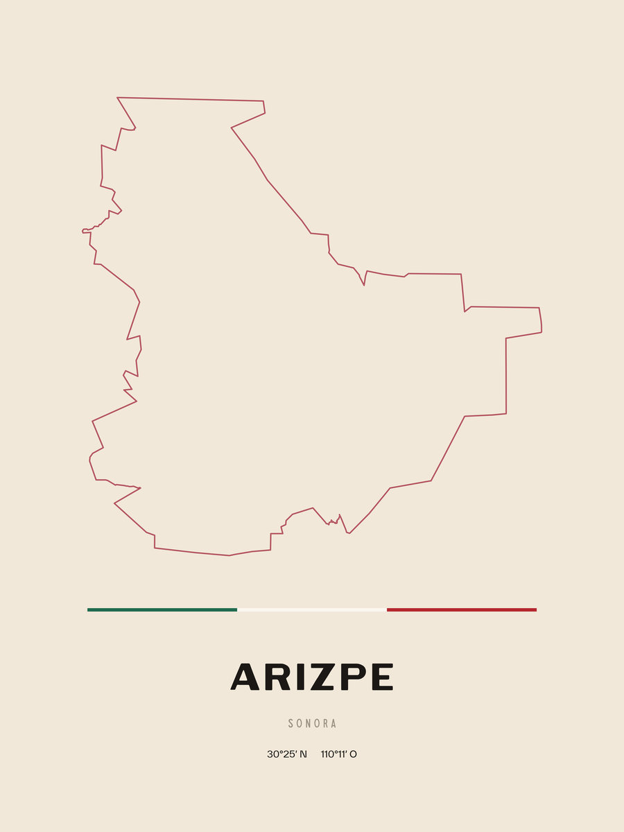 Framed poster of Arizpe, Sonora.