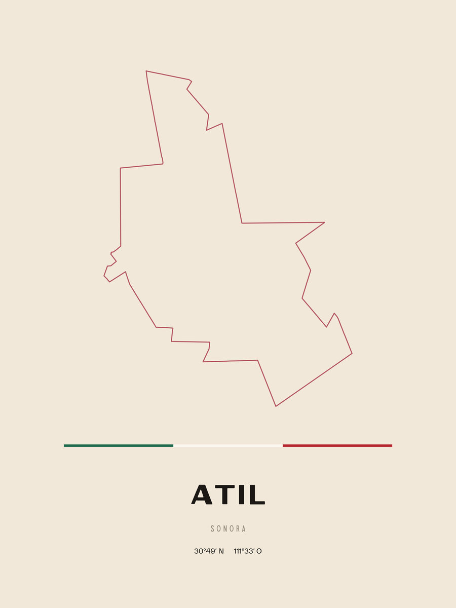 Framed poster of Atil, Sonora.