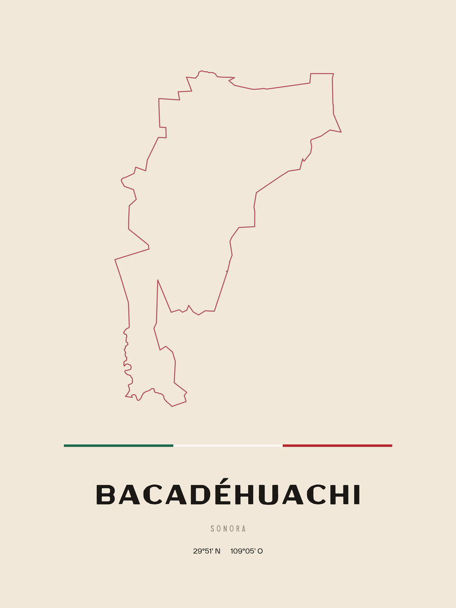 Framed poster of Bacadéhuachi, Sonora.